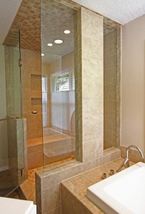 Column Dividing Shower & Bath