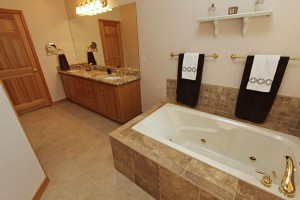Master Bathroom with porcelain tile